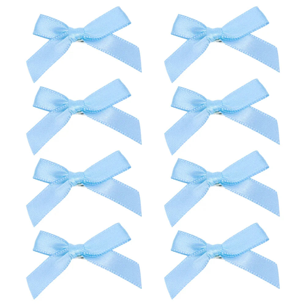 sengpan 8pcs Bowknot Hair Clips Sweet Ballet Ribbon Bow Hairpin Bang Clip Korean Girl Mini Grab Clips Female Headwear Hair Accessories