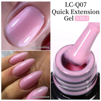 sengpan 7ML Gold Foil Quick Extension Gel Nail Polish Nude Purple Nail Flakes Vernis Semi Permanent UV Gel Nail Art Hard Gel