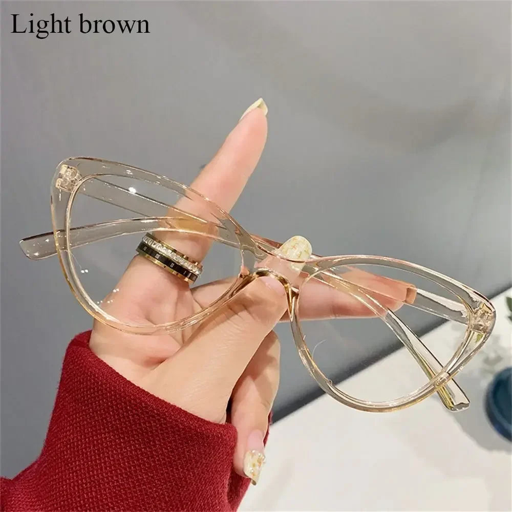 sengpan Women Anti Blue Rays Glasses Fashion Cat Eye Computer Goggles Big Frame Eyeglasses Care Blue Light Blocking Eyewear