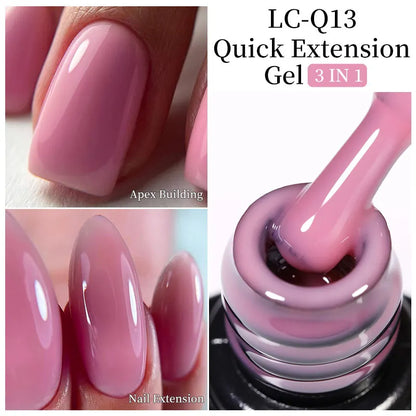 sengpan 7ML Gold Foil Quick Extension Gel Nail Polish Nude Purple Nail Flakes Vernis Semi Permanent UV Gel Nail Art Hard Gel