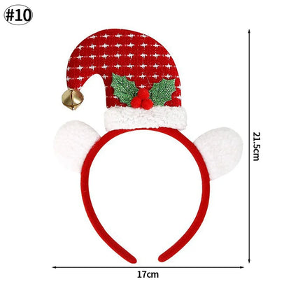 sengpan Christmas Bowknot Headband Cute Elk Snowman Bow Hair Hoop Xmas Hairband Hair Accessories 2025 Christmas Decor Supplies