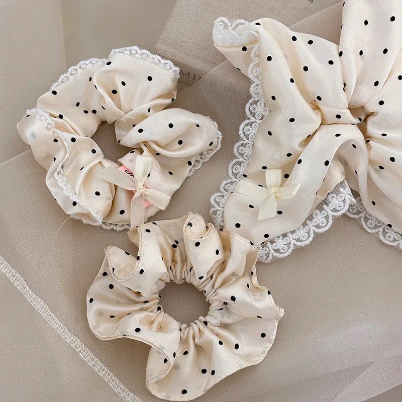 sengpan Accessories for women girl korean rubber bands hair scrunchies elastic tie big large bow popular new in Gift kpop sweets fashion