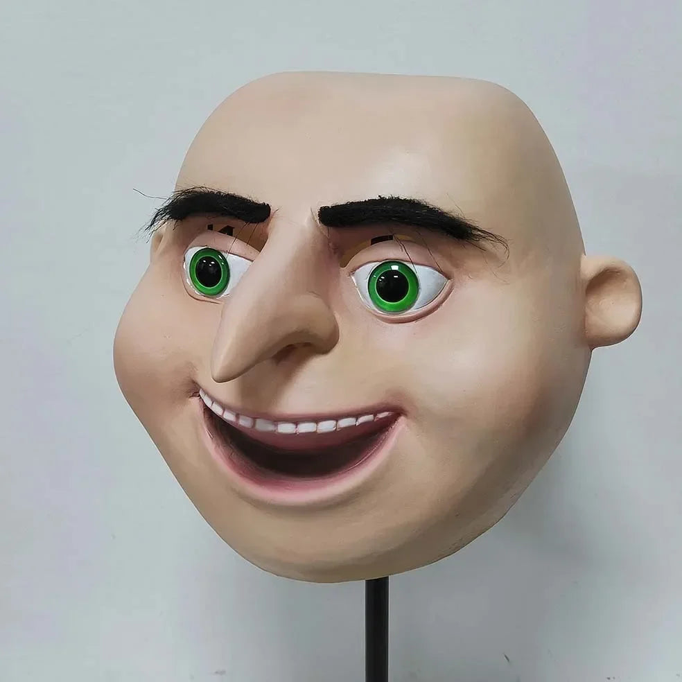 sengpan Despicable Me Gru Mask Full Head Mask Halloween Fancy Dress Latex Mask Cosplay Party Props