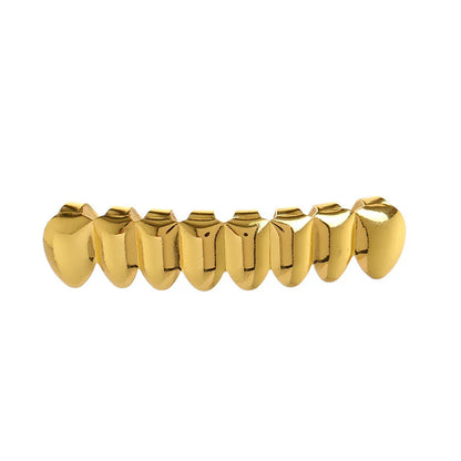 sengpan Teeth Grillz Set For Unisex Top Bottom Mouth Gold Silver Color Teeth Grills Tooth Caps Removable Dental Fashion Jewelry