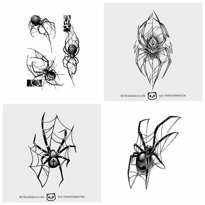 sengpan Hybrid Design of Diablo Spider Waterproof Herbal Juice Temporary Tattoo Sticker Female Durable Arm Male Semi-permanent Tattoos