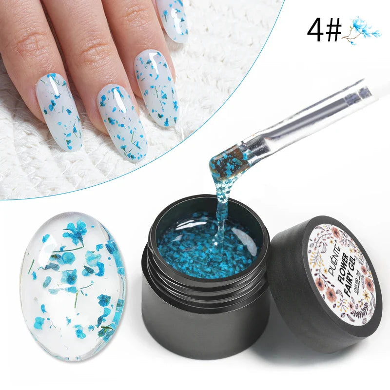 sengpan Sparkling Summer Glitter Sequins Gel Nail Polish 5ML Cream Puff Gel Soak Off UV Nail Gel Semi-permanent Varnish For Manicure