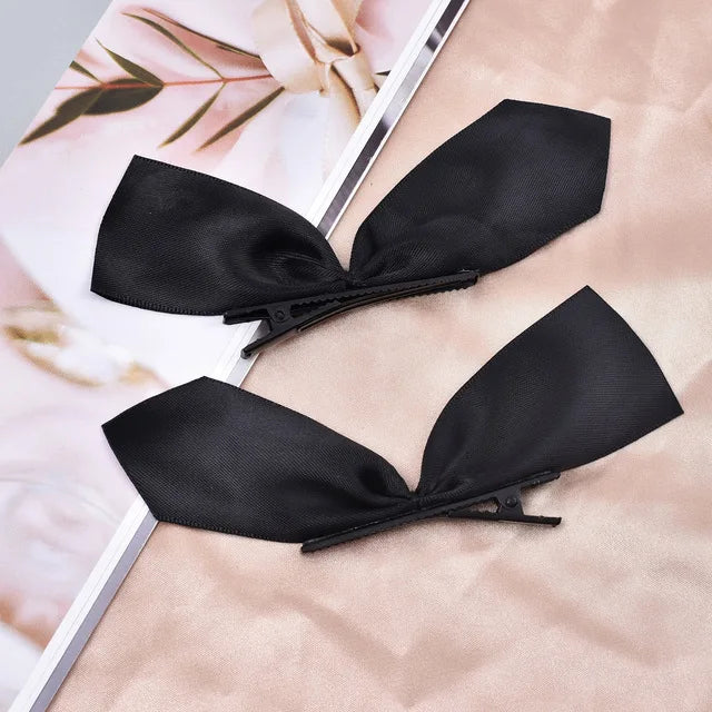 sengpan Oversized Bow Hair Accessories Fashion Satin Ribbon Hairpins Big Bow Hairpins Women Girls Satin Ladies Hairpins Cute