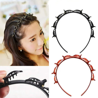 sengpan Unisex Alice Hairband Headband Men Women Sports Hair Band Hoop Metal Hoop Double Bangs Hairstyle Hairpin Hair Accessories