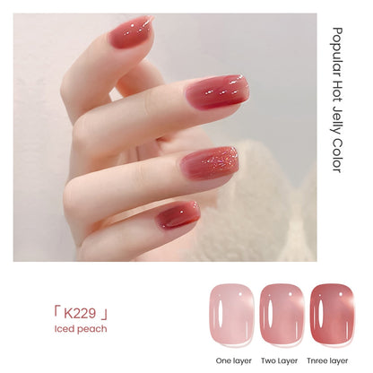 sengpan Nail Gel Polish 12ml Translucent Nude Jelly Gel Nail Polish Semi Permanent Soak Off UV LED Gel Varnish Nail Art Manicure