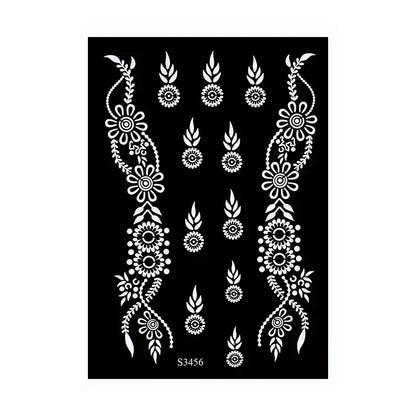 sengpan Reusable Temporary Henna Tattoo Stencil for Hand Arm Sleeve Mehndi Stencils Designs Painting Template DIY Tattoo Supplies