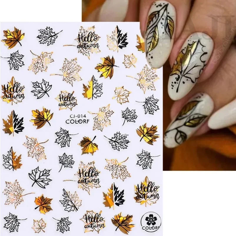 sengpan Simple Flowers 3D Nail Stickers Spring Summer Blossom Floral Tulip Fruit Nail Art Decals Adhesive Sliders Manicure Decorations