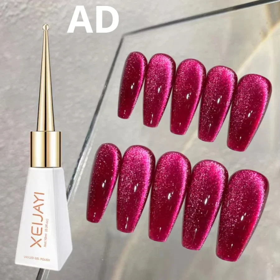 sengpan Magnetic Gel Purple Color Reflective Glitter Cat Eye Gel Polish 자석젤  Semi-permanent Nail Polish UV Venalisa for Manicure