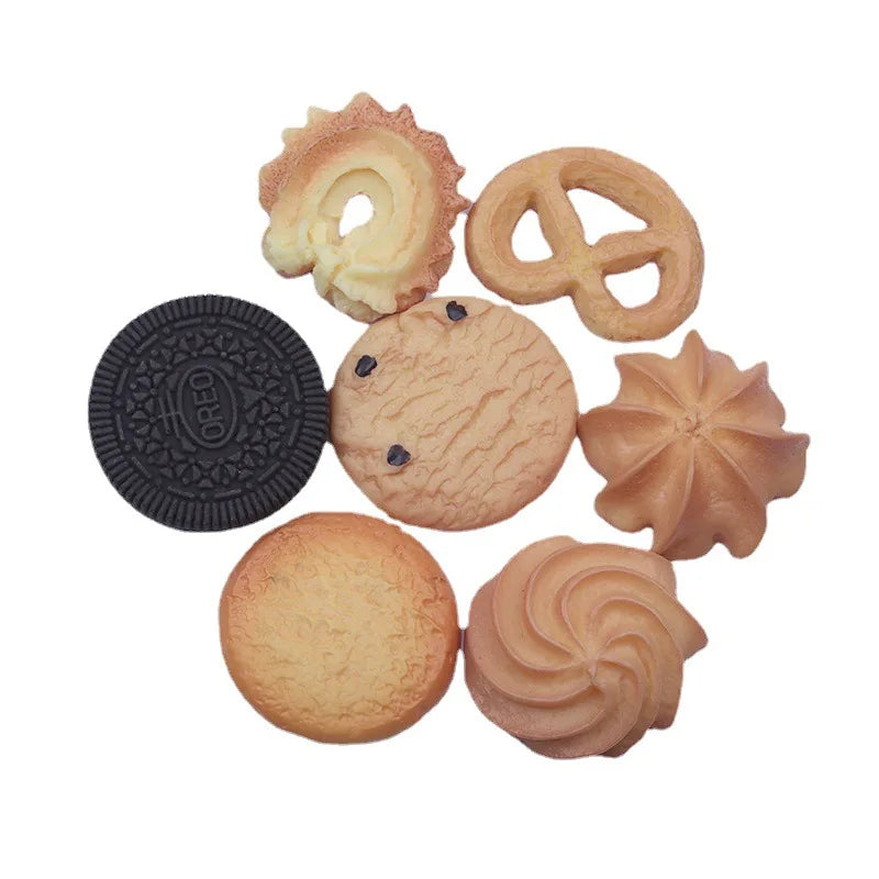 sengpan 7PCS Cute Emulational Cookie Shape Women Hair Clips Quaint Hair Accessories For Girl Gifts