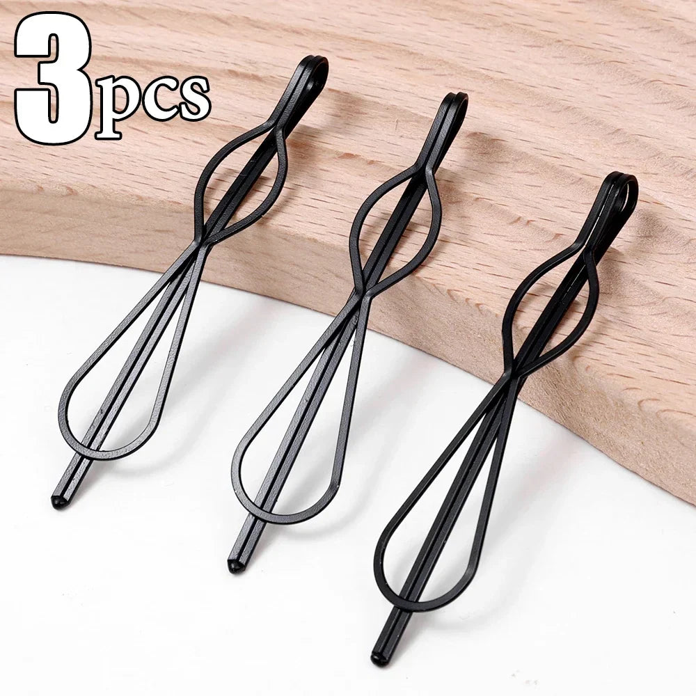 sengpan Black Hairpins for Women Barrettes Bobby Pins Headwears Girls BB Clips Headdress Barrettes Korean Hair Styling Accessories