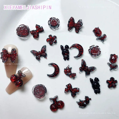 sengpan 20pcs Nail Halloween Accessories Kawaii Flatback MIni Ghost DIY Resin Nail Charms DIY Nails Figures Manicure Art Decoratio Parts