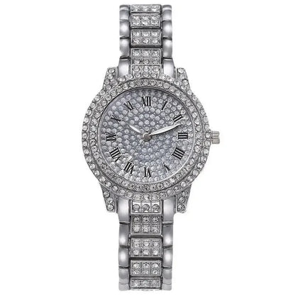 Lianfudai Top NEW Luxury Full Diamond Watch for Women Elegant Brand Quartz Steel Watches Ladies Zircon Crystal Fashion Wristwatch Clock