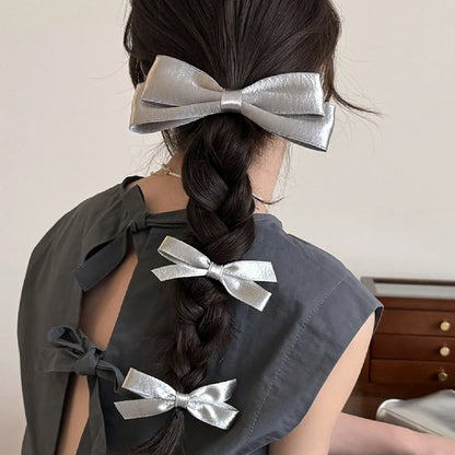 sengpan Ribbon Bow Hair Clip Sweet Bowknot Cute Korean Girls Female Hairpin Fashion Barrettes Lovely Headwear Hair Grip Bobby Pin