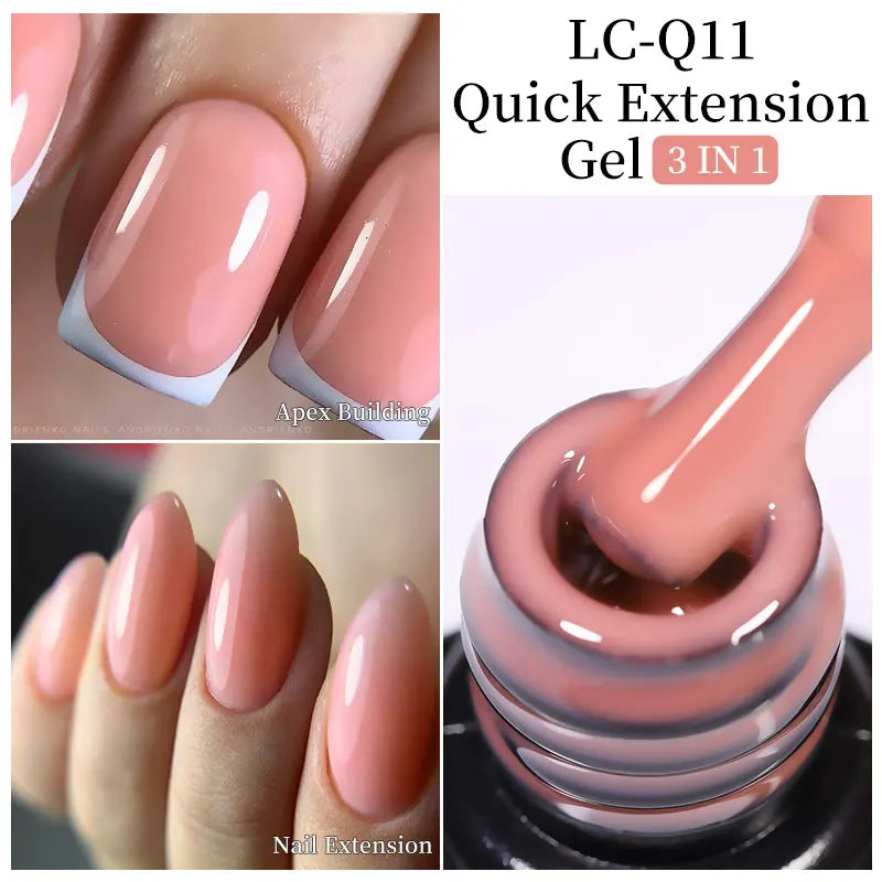 sengpan 7ML Quick Extension Gel Nail Polish Gold Foils Glitter Polish Vernis Semi Permanent UV Gel Nail Art Soak Off Hard Gel