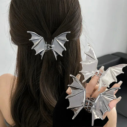 Lianfudai 2024 Halloween Spider Skeleton Hair Claw Clips for Women Jewelry Accessories Black Silver Gold Large Barrette Party Headwear