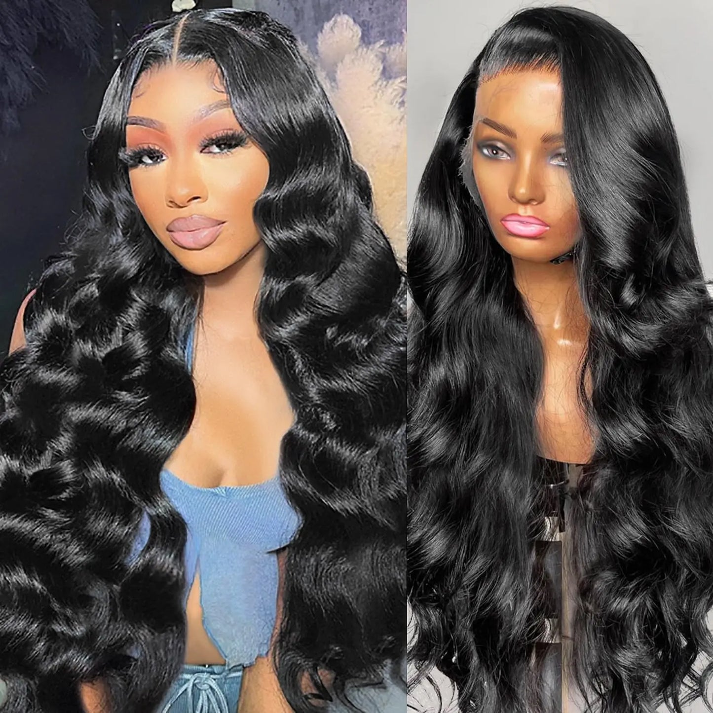 sengpan Body Wave Lace Front Wigs Human Hair 180% Density 13x4 HD Lace Frontal Wigs for Women Pre Plucked with Baby Hair Natural Color