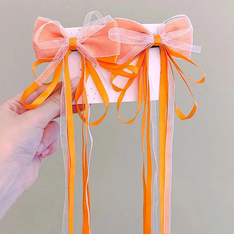 sengpan New Fashion Kids Bow Strap Hairpin Baby Weaving Headwear Long Beauty Girls Hairpins Fashion Children's Hair Accessories