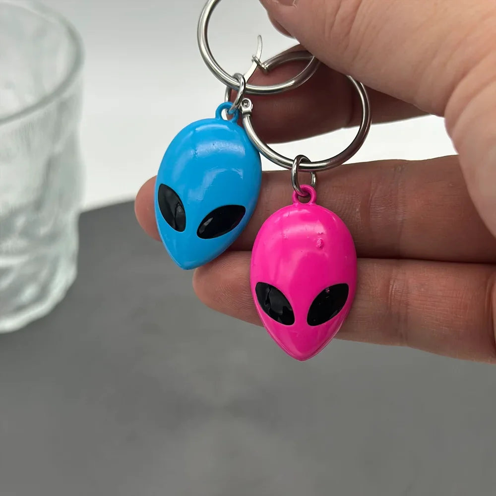 sengpan  -  4 Colors Funny UFO Alien Face Dangle Earrings for Women Y2K Fashion Cute ET Halloween Party Jewelry Earrings