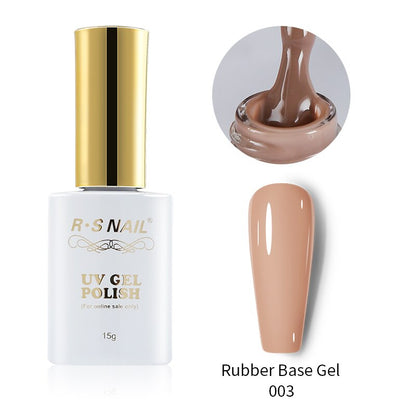 sengpan Rubber Base Gel Nail Polish 15ml UV Semi Permanent Vernis Varnish French Manicure Nude Color Base Coat 2 IN 1 Lacquer