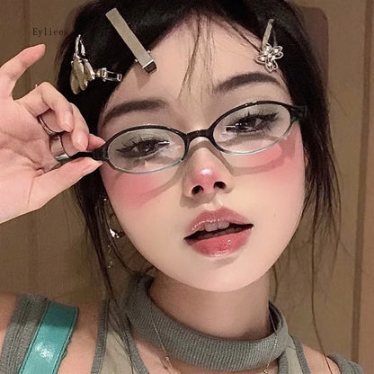 sengpan Japan Spicy Girl Glasses Frame Women Lovely INS No Makeup Plain Glasses Men Eyewear Cute Decorative Computer Glasses Frames