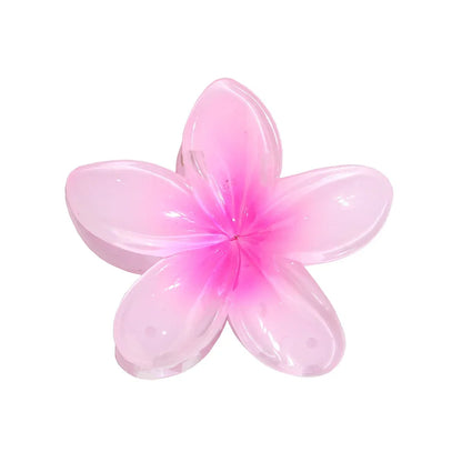 Lianfudai New Gradient Large Flower Acrylic Hair Clip for Women Sweet Hairpins Hair Claws Crab Clamp Barrettes Hawaiian Hair Accessories