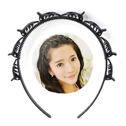 sengpan Unisex Alice Hairband Headband Men Women Sports Hair Band Hoop Metal Hoop Double Bangs Hairstyle Hairpin Hair Accessories