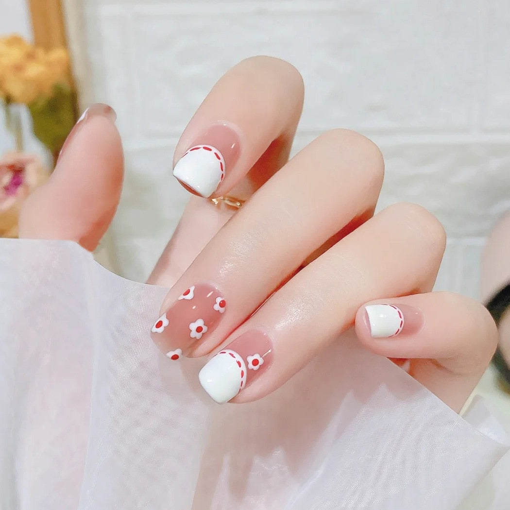 sengpan 24Pcs/Set Long T Glitter Wearing Reusable False Nails Nail Art Full Cover Artificial Fake Nails Ballerina False Nail