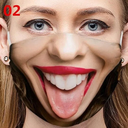 sengpan NEW Funny Men Women Face Mask Adults Funny Pattern Cotton Mouth Masks Outdoor Masque Lavable Mask for Face Halloween Cosplay