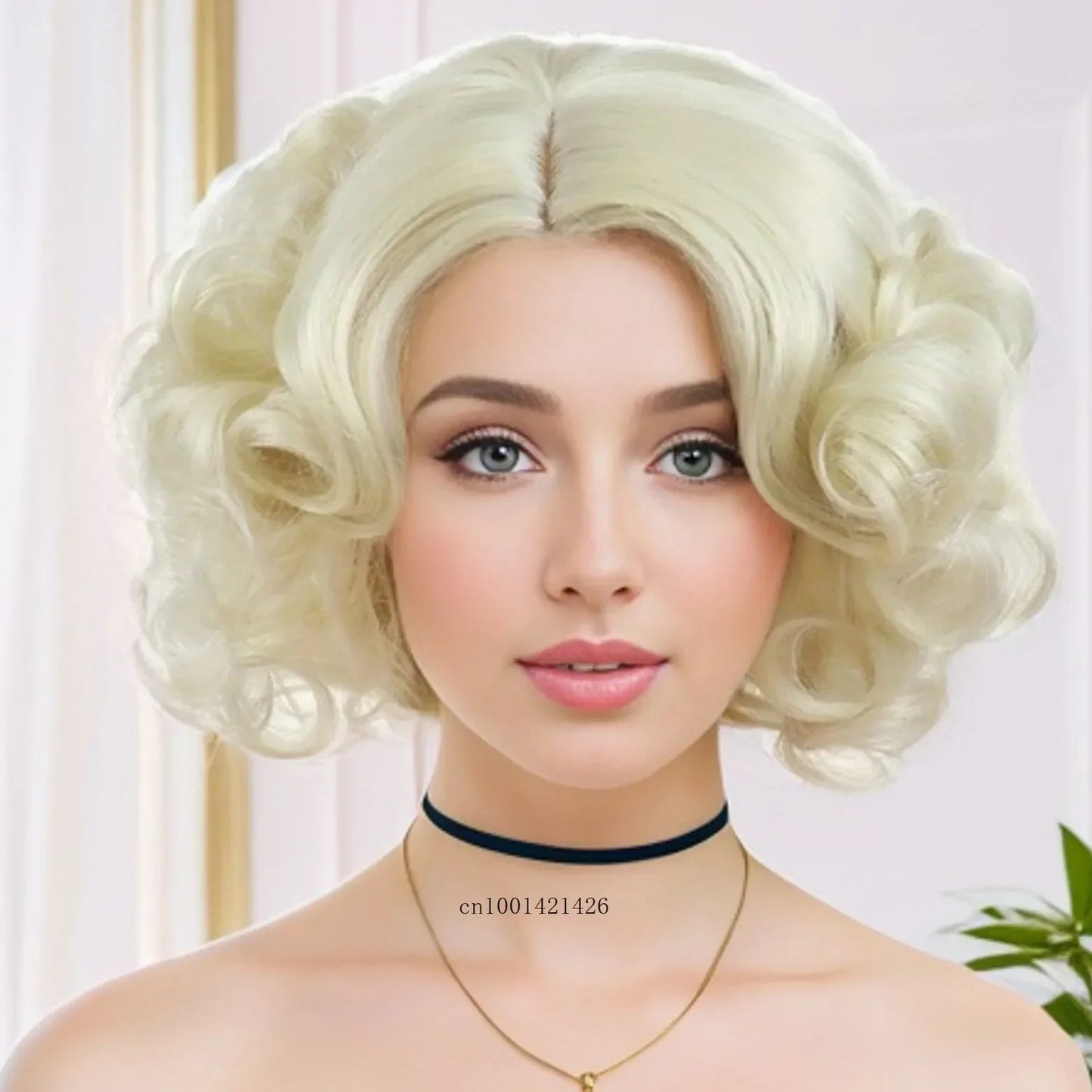 sengpan Cosplay Wig Green Wigs for Women Synthetic Short Curly Wig St. Patrick's Day Costume Party Harajuku Anime Lolita Wig