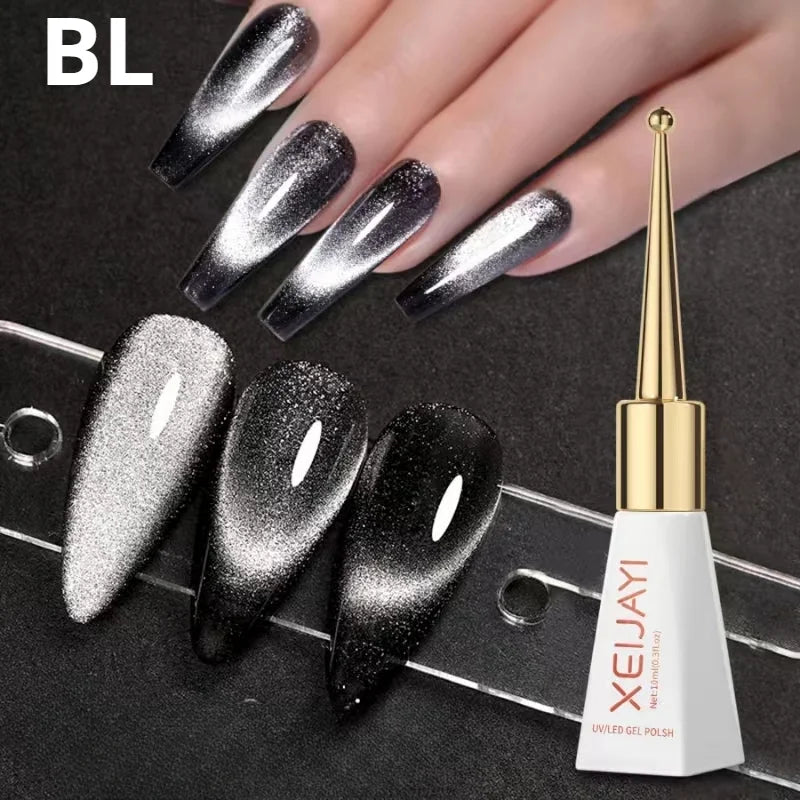 sengpan Magnetic Gel Purple Color Reflective Glitter Cat Eye Gel Polish 자석젤  Semi-permanent Nail Polish UV Venalisa for Manicure