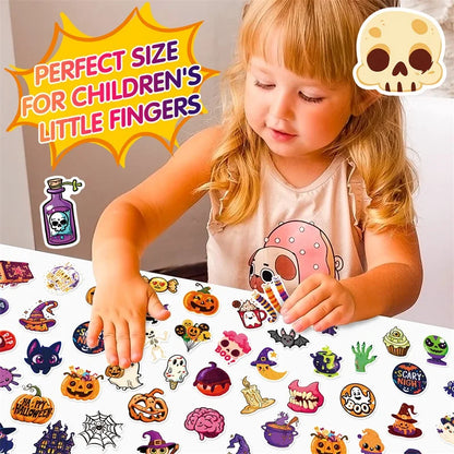 sengpan 50PCS Cute Halloween PVC Sticker Aesthetic Decoration Scrapbooking Korean Stationery Hand Accounting Tools Supplies for Kids