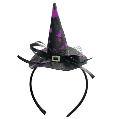 sengpan Witch Hat Hairbands Halloween Headwear Decoration For Children Girl Women Pumpkin Ghost Hair Accessories Cosplay Party Gifts