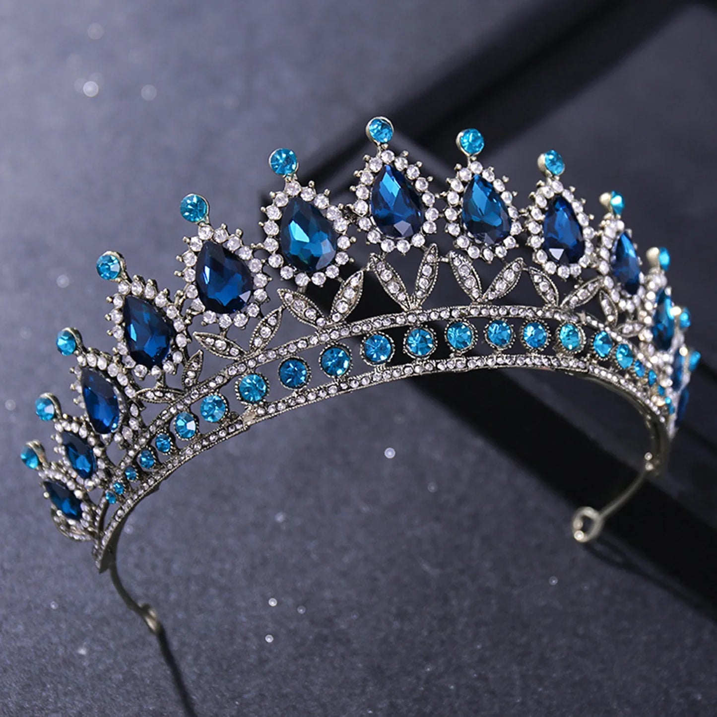 sengpan Baroque Bridal Crown Vintage Princess Queen Headwear Crystal Tiara For Women Wedding Crown Hair Dress Accessories Jewelry