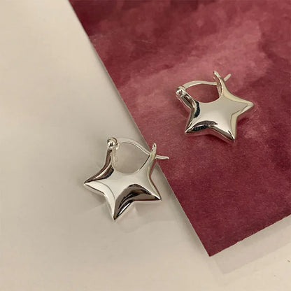 sengpan Silver Vintage Simpe Star Earrings For Women Trendy Earring Jewelry Prevent Allergy Party Accessories Gift