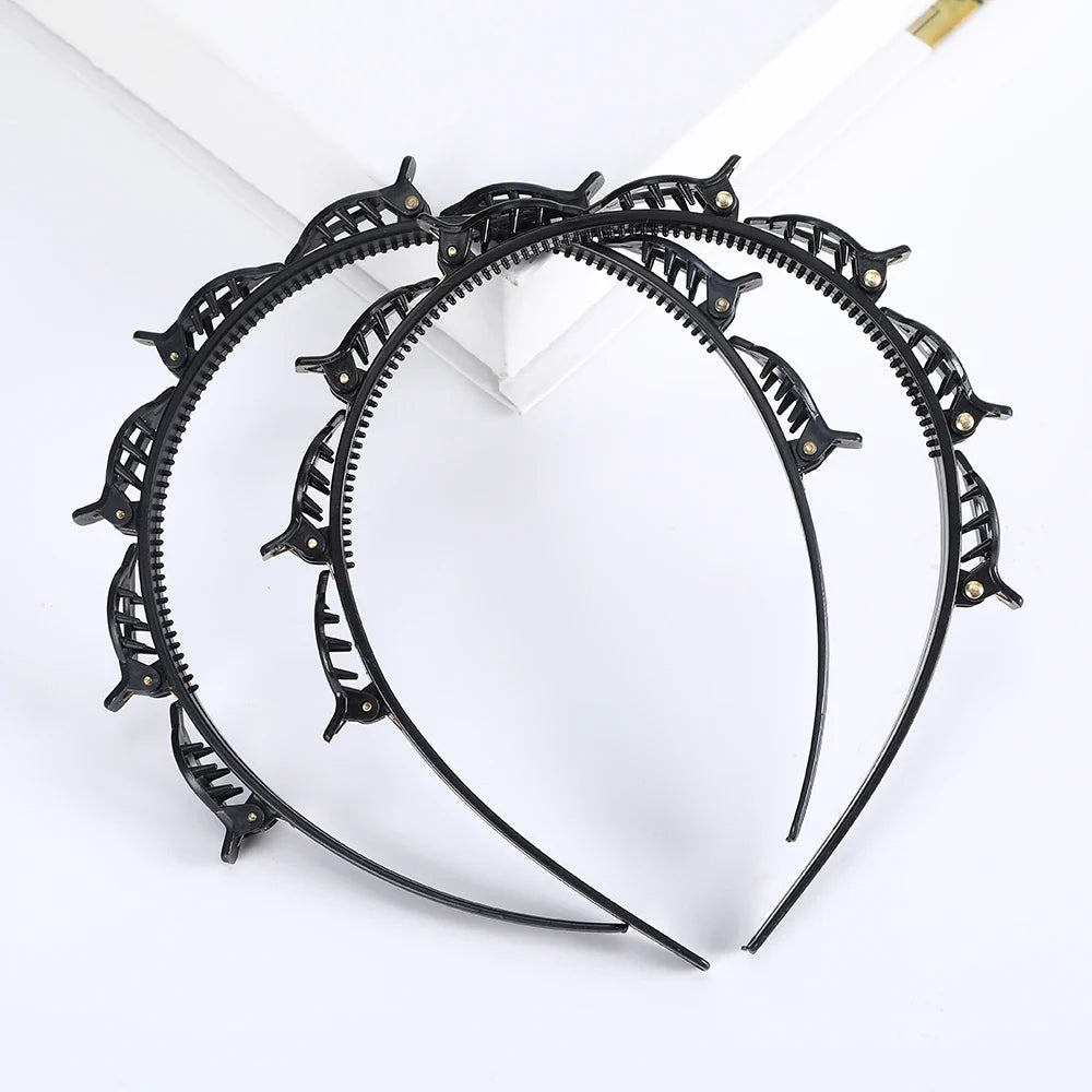 sengpan Unisex Alice Hairband Headband Men Women Sports Hair Band Hoop Metal Hoop Double Bangs Hairstyle Hairpin Hair Accessories