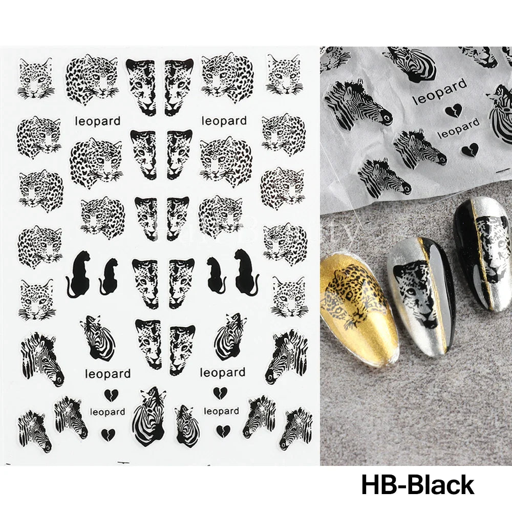 sengpan 3D Halloween Nail Art Stickers Horror Ghost Skull Evil Eye Anime Decals Bloody Rose Sticker for Nail Manicure Decoration LEBF956