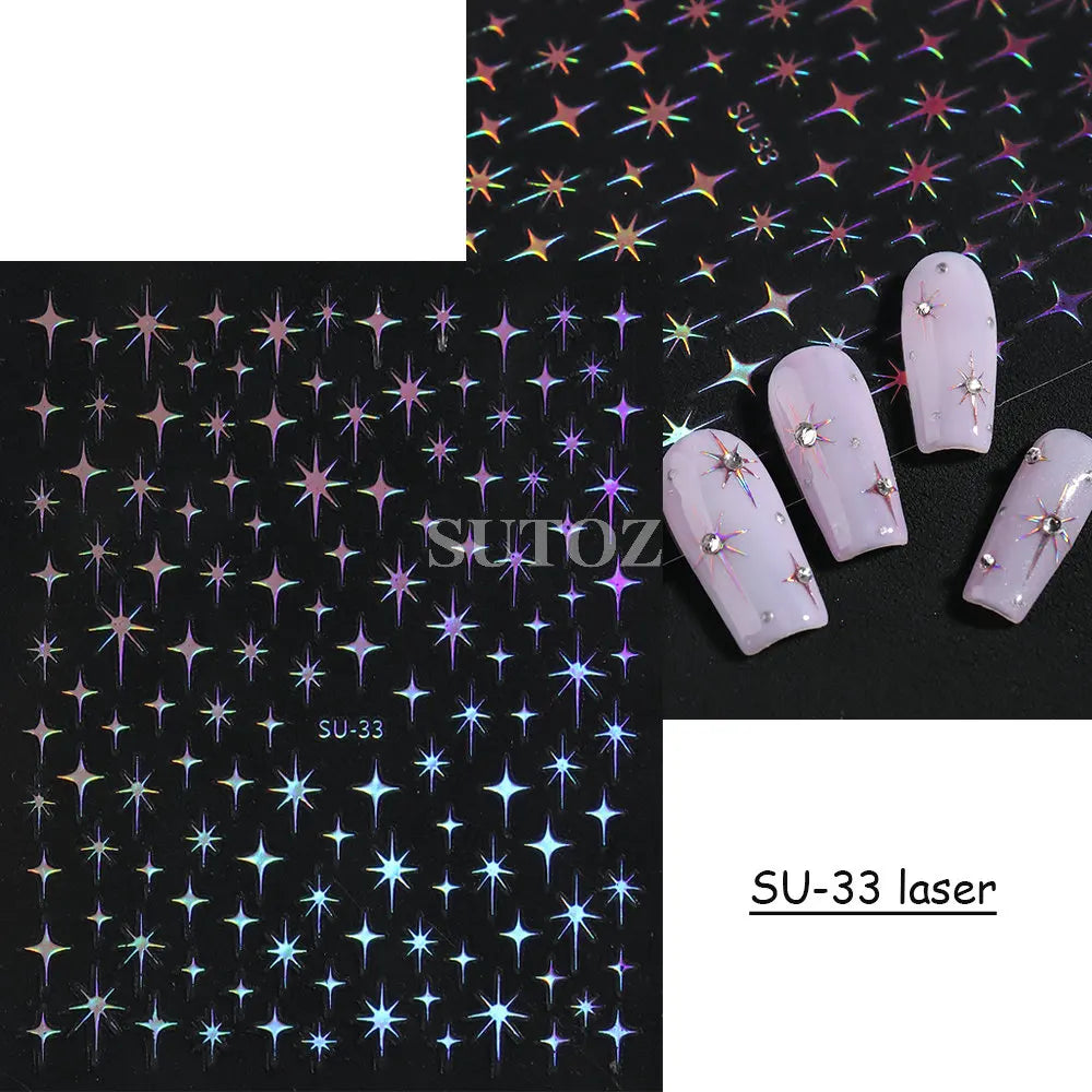 sengpan Spider Nail Sticker Halloween Decoration Snake Skull Design Evil Pumpkin Bat Nail Slider Witch Star Charm Manicure Decal LEBSO10