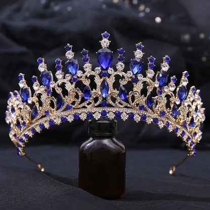 sengpan Baroque Crystal Tiaras And Crowns Rhinestone Prom Bridal Wedding Hair Accessories Jewelry Crown Tiara For Women Bride Gift