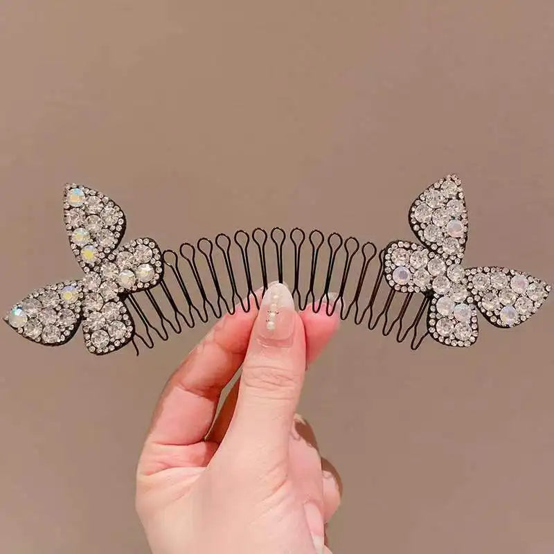 sengpan Camellia Hair Comb Invisible Bangs Hair Clip Tidy Artifact Hair pin Girls Hairpin Women Tools Fixed Inser Comb Hair Accessories