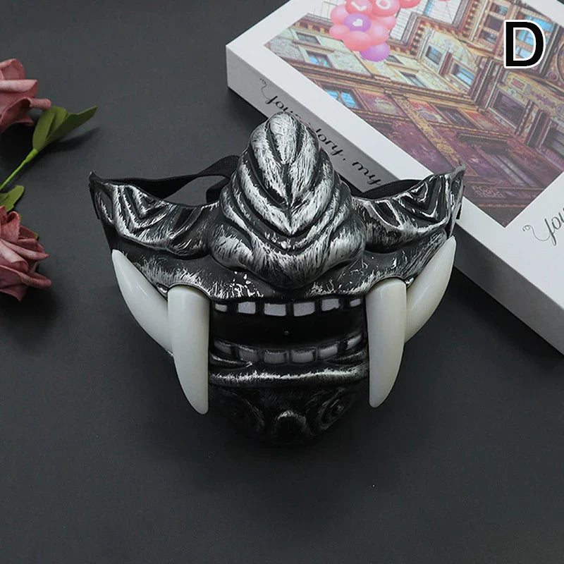 sengpan Japanese Samurai Oni Demon Mask Halloween Demon Samurai Cosplay Horror Prajna Killer Masks Party Costume Props