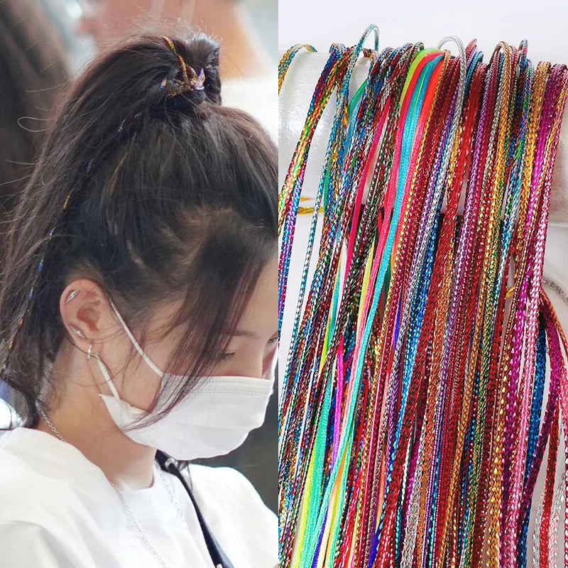 sengpan 90cm Mix Colorful 4-30Pcs Hair braids Rope strands for african braids Girls DIY Ponytail braids Women Styling Hair Accessories