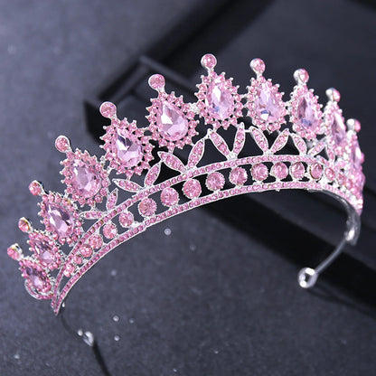 sengpan Baroque Bridal Crown Vintage Princess Queen Headwear Crystal Tiara For Women Wedding Crown Hair Dress Accessories Jewelry