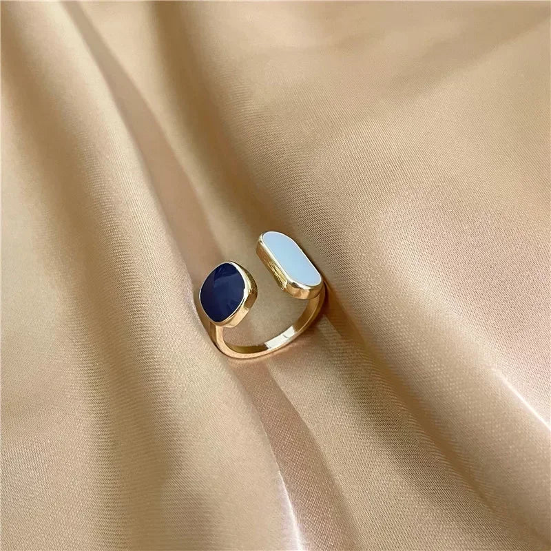 sengpan Stainless Steel Simple Smooth Metal Heart Ring for Women Men Y2K Trendy Ring Korean Elegant Party Jewelry Couple Gifts