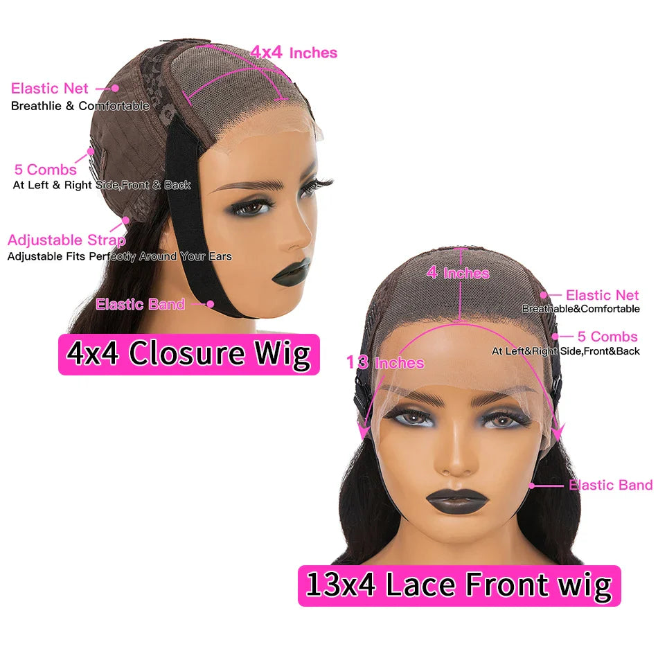 sengpan Short Body Wave 13x4 Lace Frontal Wigs Brazilian Front Human Hair Remy Bob Transparent 4x4 Closure For Black Women 180 Denstity