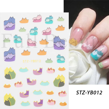 sengpan Luminous Nail Stickers Glow In Dark Halloween Nail Art Decoration Cartoon Skull Ghost Sliders Bones Spider Decal Tattoo GLYB-018