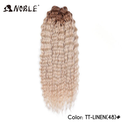 sengpan  Synthetic Hair Water Wave 24Inch Braid Hair Twist Crochet Hair Ombre Blonde Pink Deep Wave Braiding Hair Extension Cosplay